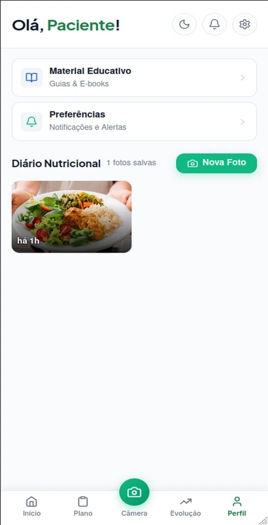 Diário Nutricional no Aplicativo Zelia Helena Diário Nutricional no Aplicativo Zelia Helena
